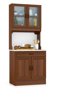 90328760 Буфет 800-б 80х200х60 см ЛДСП цвет орех Комфорт STLM-0186790 МЕБЕЛЬНЫЙ ДВОР