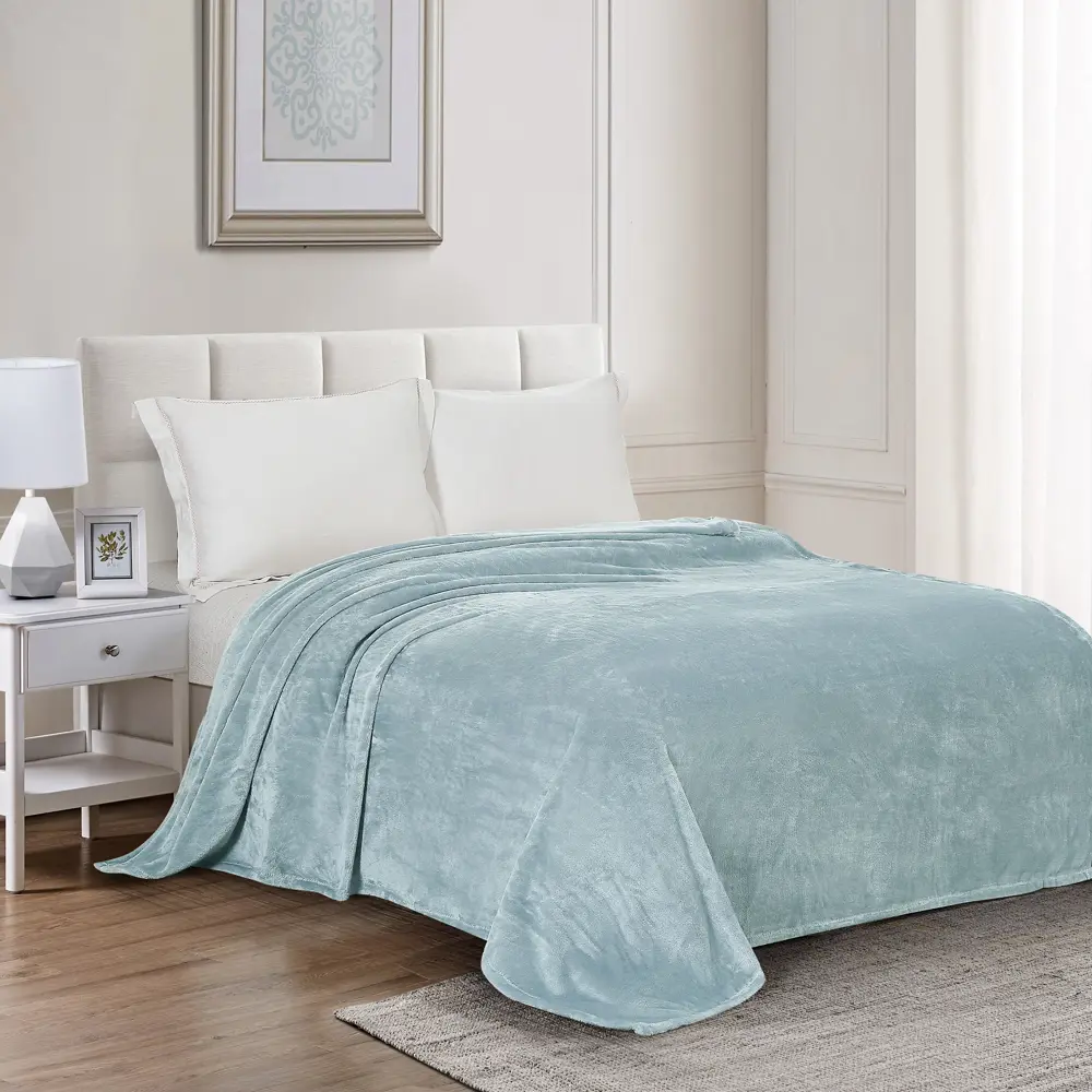 Плед Aqua 5 140x200 см велсофт цвет аквамарин СТОЛИЦА ТЕКСТИЛЯ STLM-2201201 - Вид №2