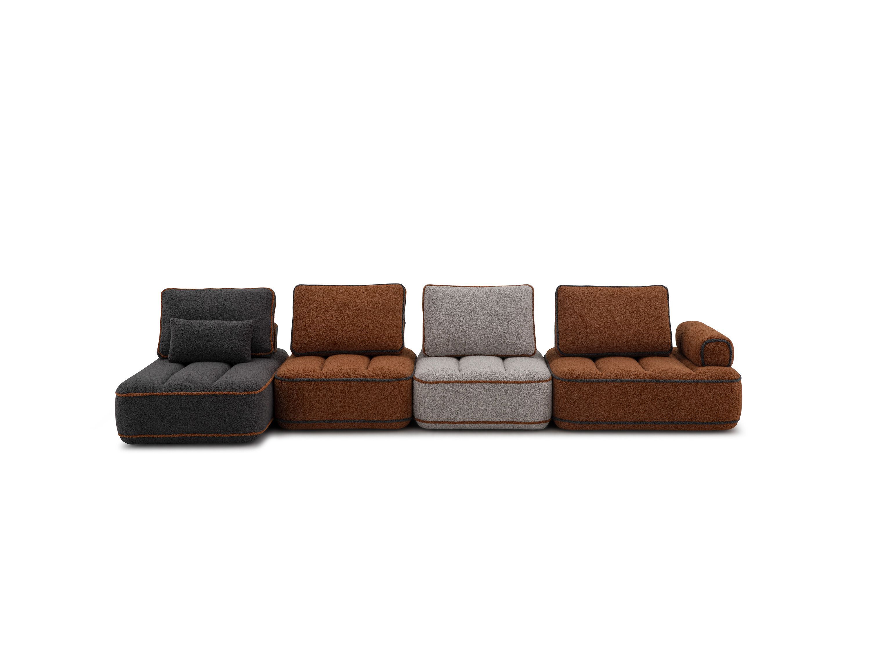 4-местный модульный тканевый диван с полуостровом CAMPO DE' FIORI SUNLIGHT ARCH-00132090 - Вид №5