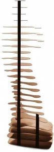 BBB Открытый самонесущий двусторонний книжный шкаф из стали Corten ™  Hec