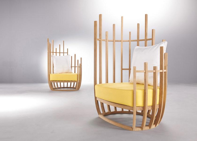 MOBIKA GARDEN Садовое кресло из тикового дерева с высокой спинкой Bottle sun-id-1358122 - Вид №2