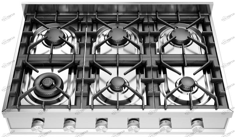 Ilve Газовая плита из нержавеющей стали Professional plus Hcp906d Santreyd 