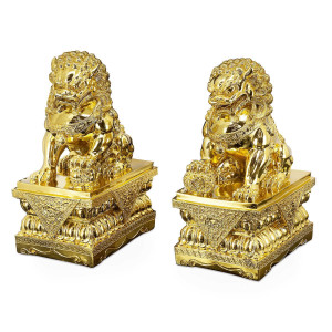 600417,01 ABHIKA FOODOG W / BASE SET 2 ШТ. GOLD