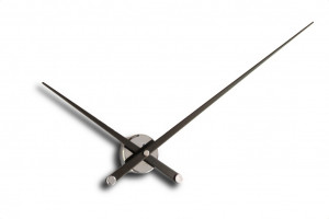 072902 Настенные часы L хром-черный Nomon Axioma