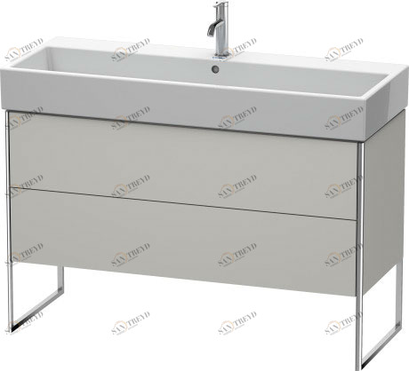 XS447700707 XSquare Тумбочка напольная Бетонно-серый матовый декор Duravit