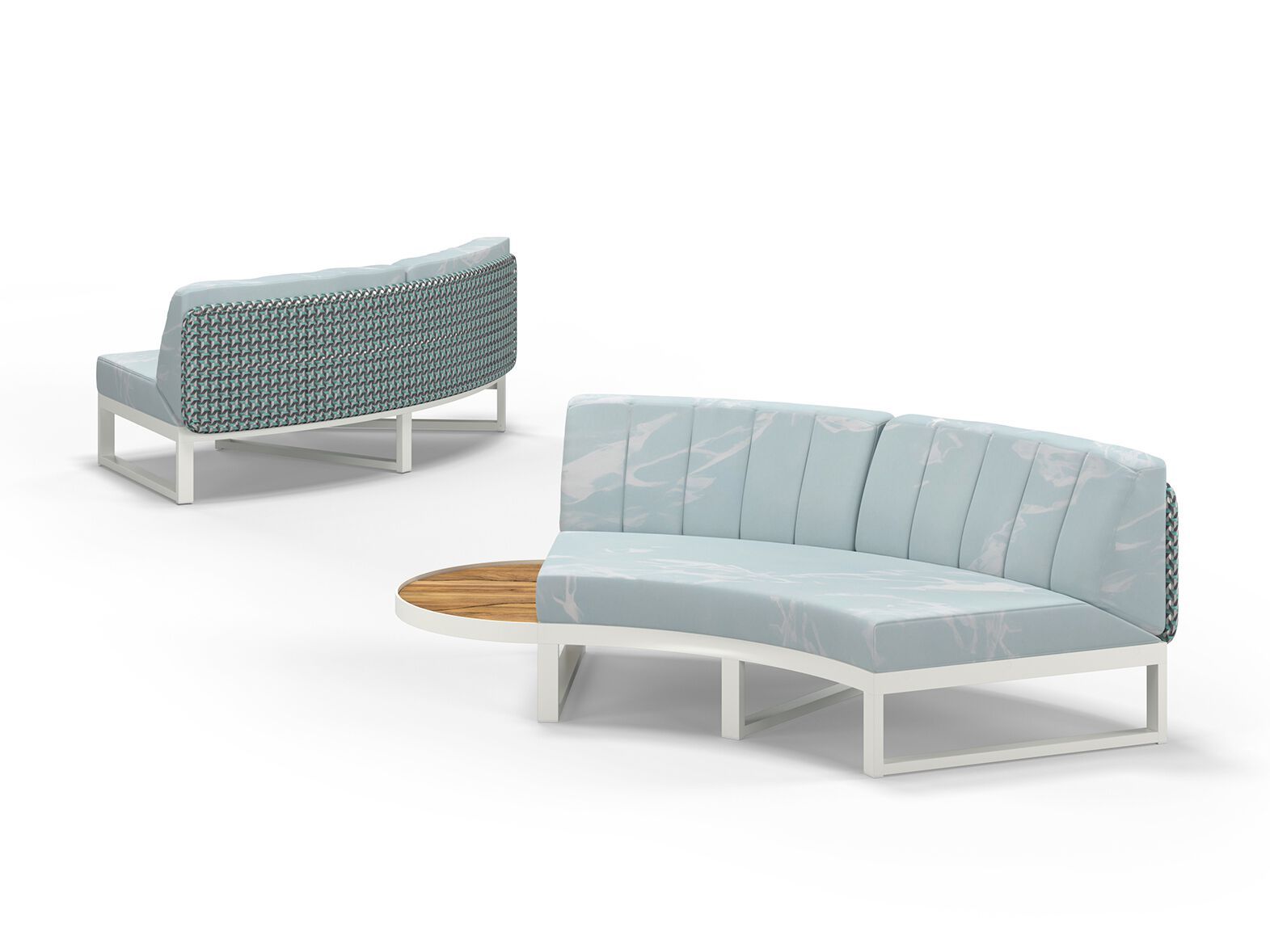 Тканевый изогнутый модульный садовый диван MAMAGREEN Munia ARCH-00152744 - Вид №13