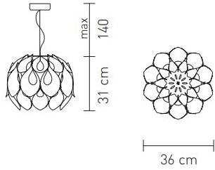 Slamp Подвесной светильник для отраженного света из goldflex® Flora sun-id-1479697 - Вид №2