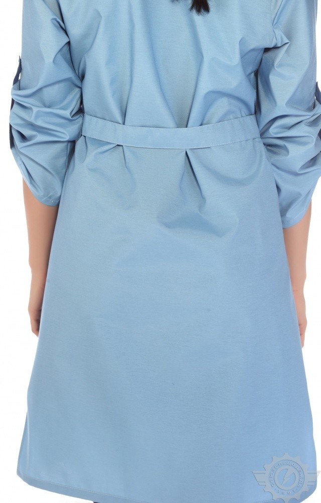 61736 Халат "Радуга" длинный рукав голубой  Одежда для обслуживающего персонала  размер 56 Спецодежда  - Вид №6