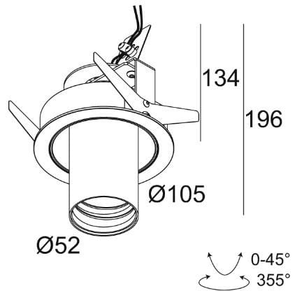 Круглый регулируемый светодиодный прожектор Deltalight Spy ARCH-00138150 - Вид №9