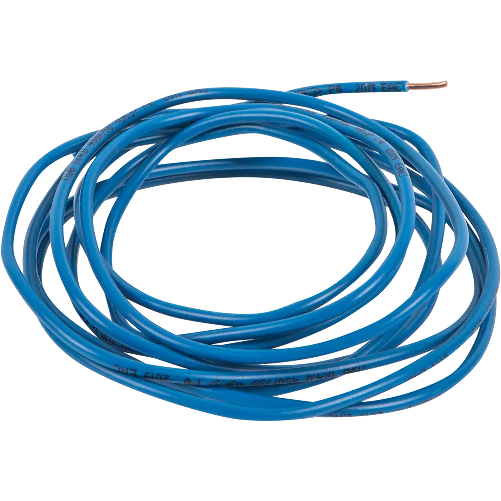 Провод Electraline ПУВ 1x6 на отрез ГОСТ цвет синий STLM-2080286 - Вид №1