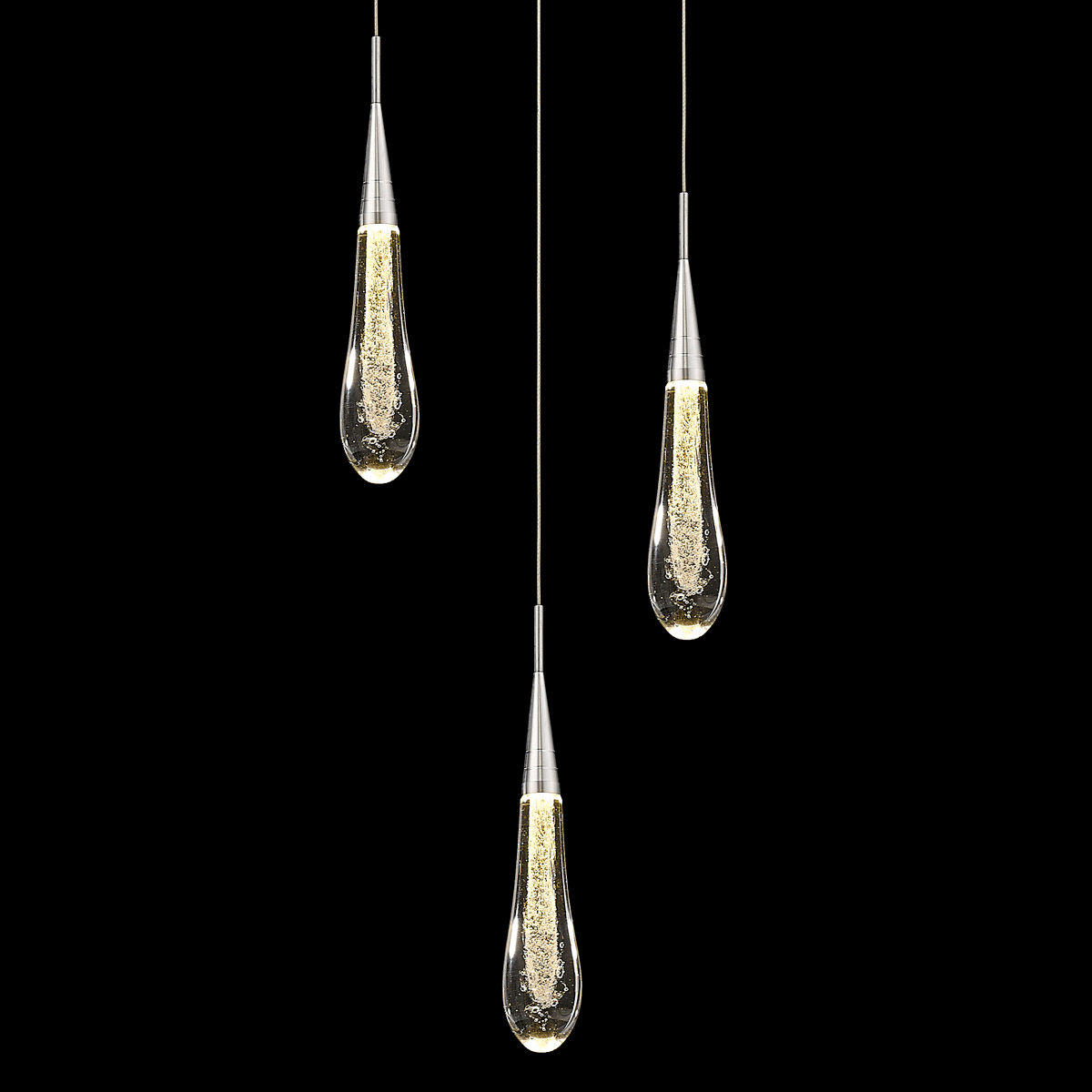 Светильник подвесной 120х18 см серебряный Delight Collection P98036-3 DELIGHT COLLECTION ДИЗАЙНЕРСКИЕ 00-3882310 Прозрачный;серебро  - Вид №2