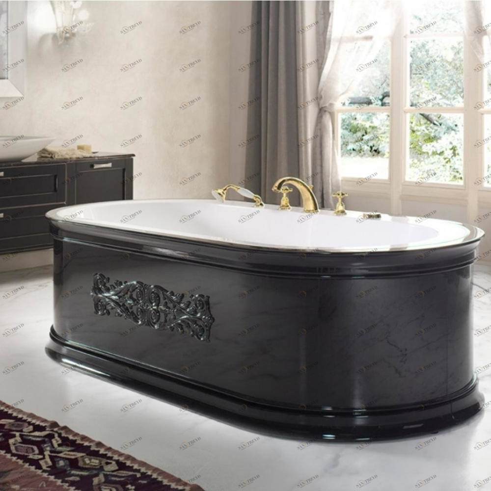 Ванна отдельно стоящая Yuma Style gold 200 см Karolitalia BLUBLEUYUMASTYLEGOLD