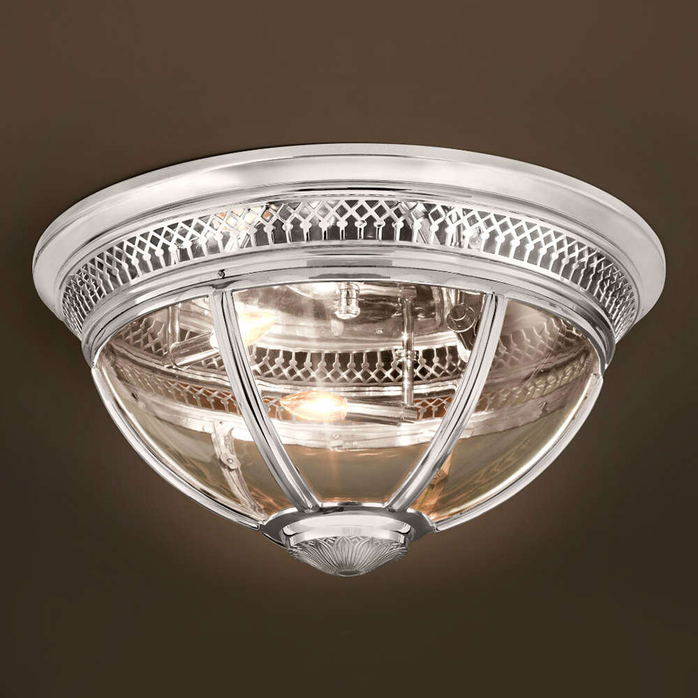 Потолочный светильник Residential 3 nickel от Delight Collection KM0115C-3S nickel DELIGHT ДИЗАЙНЕРСКИЕ 244399 Никель;прозрачный  - Вид №1