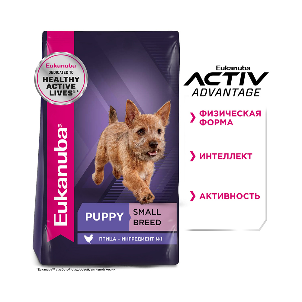 ПР0055341 Корм для щенков для мелких пород,птица сух.10кг Eukanuba  - Вид №1