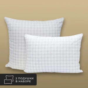 91591894 Комплект из 2 подушек Classic by T Скандинавия 70x70 см, полиэфирное волокно, лебяжий пух STLM-1521503