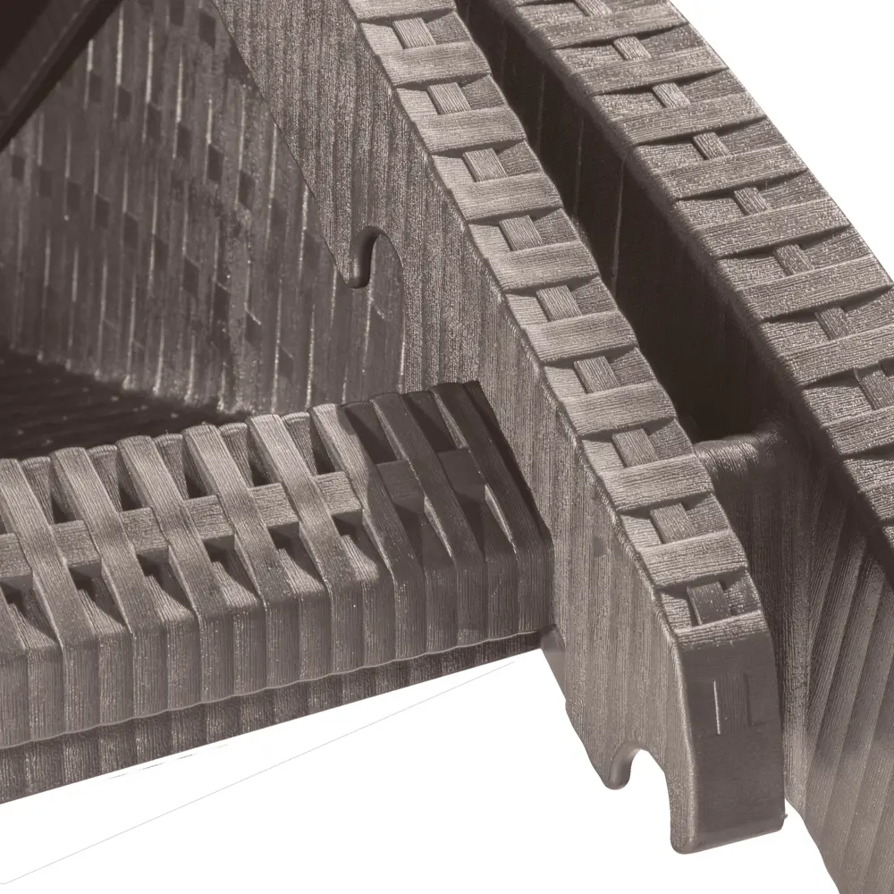 Шезлонг без подушки Rattan 187x44 см пластик серый Santreyd STLM-2071443 - Вид №5