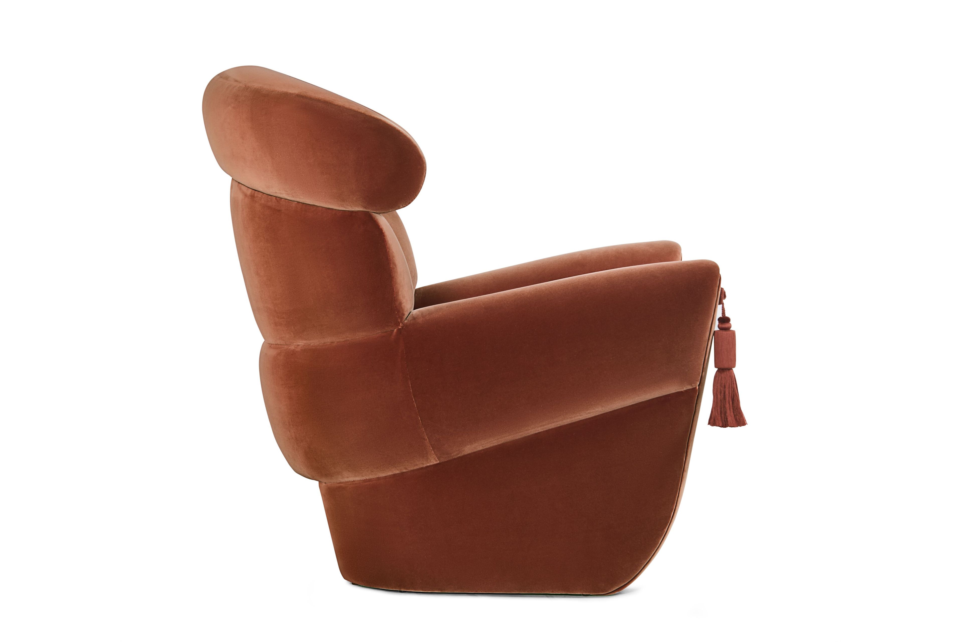 Бархатное кресло с высокой спинкой Munna LANA ARCH-00054777 - Вид №2