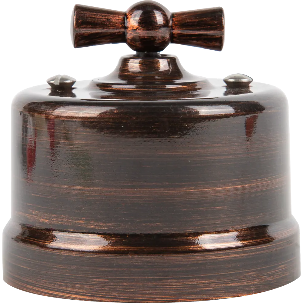 Выключатель двухклавишный Electraline в медном глянце 84229219 Лофт STLM-0047246 - Вид №3