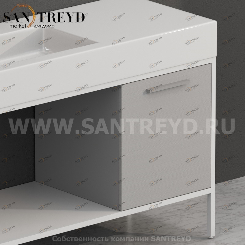 SD4548NO Тумба с открывающейся правой створкой (с 1 стеклянной полкой) Globo Ceramica Globo INCANTHO