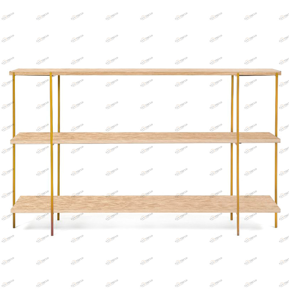 Стеллаж для книг золото, светлый дуб Florian gold INTELLIGENT DESIGN  260764 Бежевый 