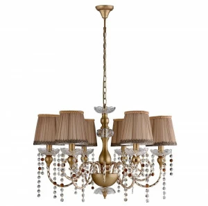 Подвесная люстра Crystal Lux Alegria SP6 Gold-Brown CRYSTAL LUX ДИЗАЙНЕРСКИЕ, ALEGRIA GOLD 056869 Коричневый
