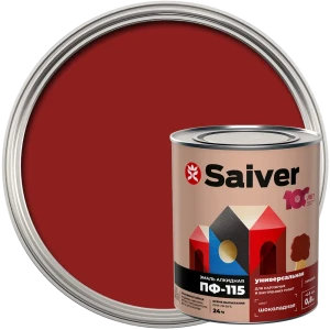 Эмаль ПФ-115 Saiver Lux глянцевая цвет шоколадный 0.8 кг 83402303 STLM-2000756