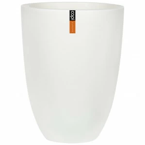 Уличный вазон белый мрамор 58 см "Элегант" CAPI EUROPE СОВРЕМЕННЫЙ 081690 Белый