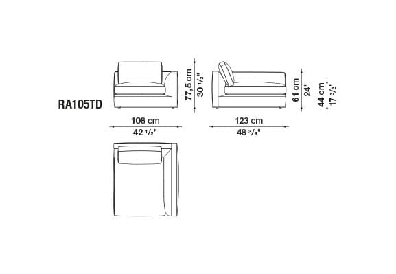 Угловой диван из ткани B&B Italia Ричард ARCH-00040927 - Вид №49