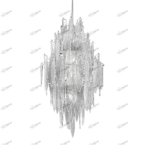 Люстра стеклянная 70х55,4 см прозрачная Chrome Delight Collection 8206 DELIGHT COLLECTION ДИЗАЙНЕРСКИЕ 00-3883119 Прозрачный;серебро 