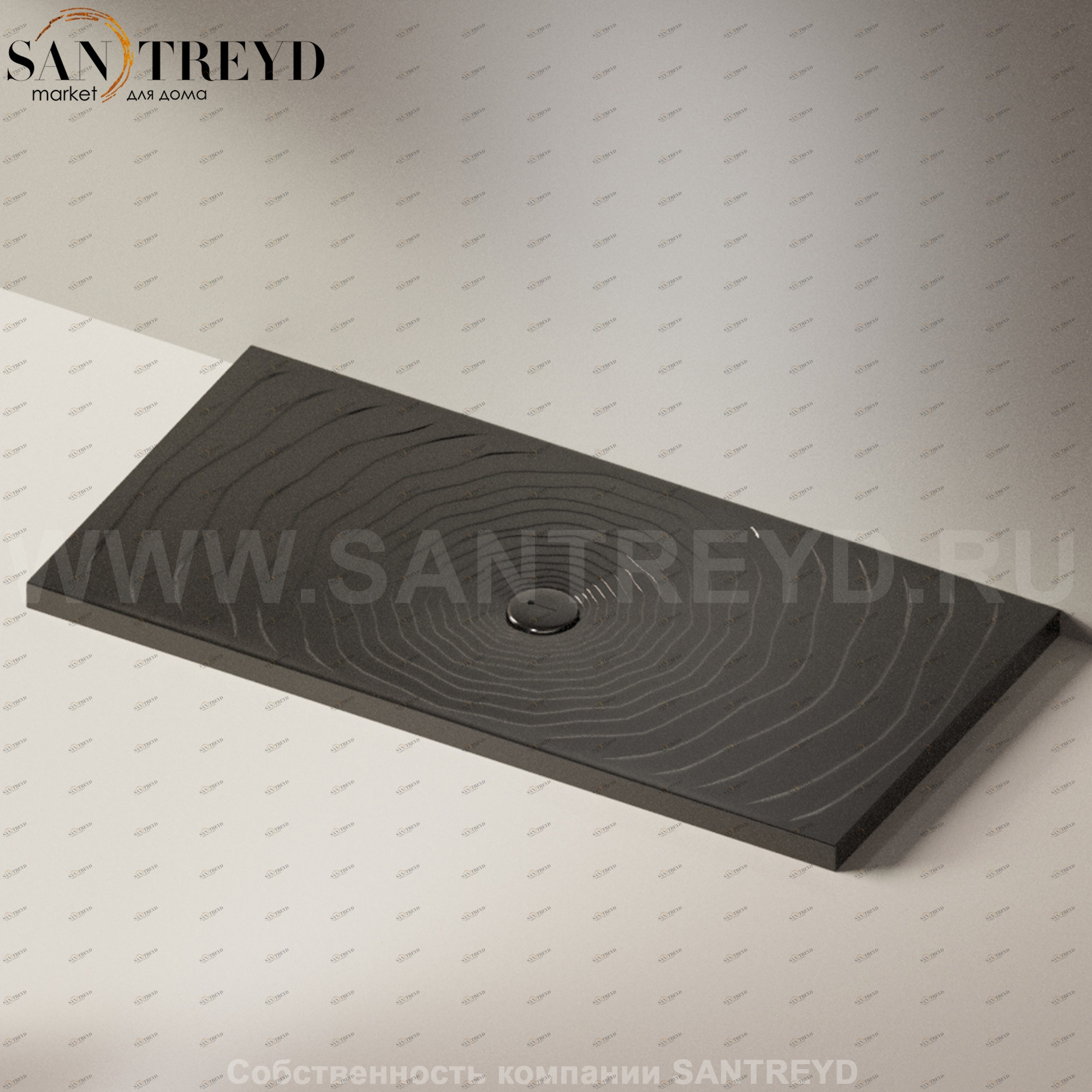 Flaminia WATER DROP Душевой поддон 160 см черный DR8016.9017 Ceramica Flaminia DR80169017