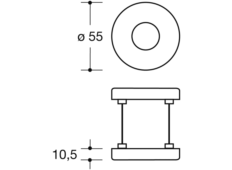 305.20RKN ручка-розетка (r-технология) HEWI System 111 | Polyamid  - Вид №1