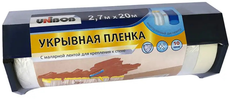 90330375 Пленка защитная Союзпак 49696 Unibob с малярной лентой 1.4x33 м STLM-0953118