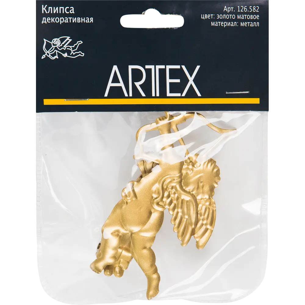 Клипса «Амур» цвет матовое золото 4 см ARTTEX STLM-2033871 - Вид №2