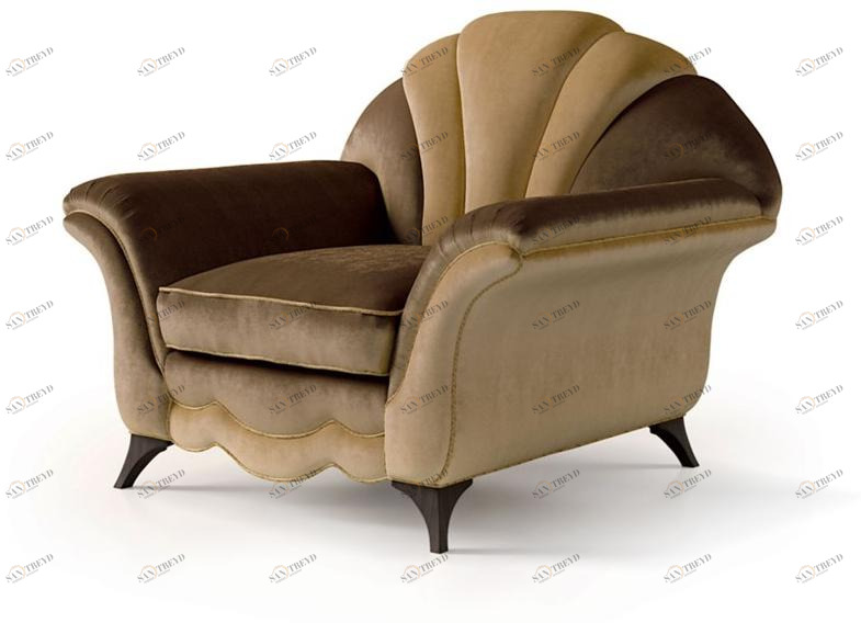 Carpanese Home Бархатное кресло с подлокотниками Heritage 6337