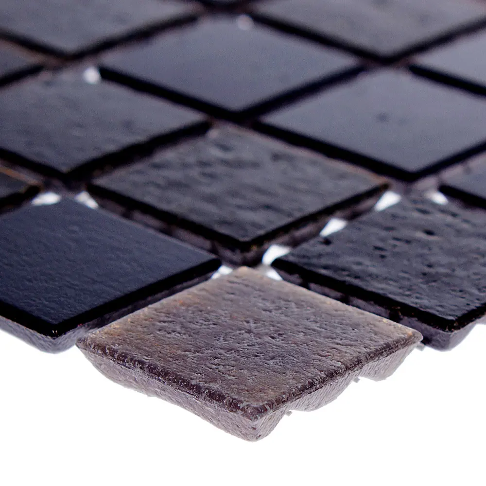 Мозаика ARTENS Swam: серо-черная стеклянная композиция 32.7×32.7 см 18731805 STLM-0012263 - Вид №2