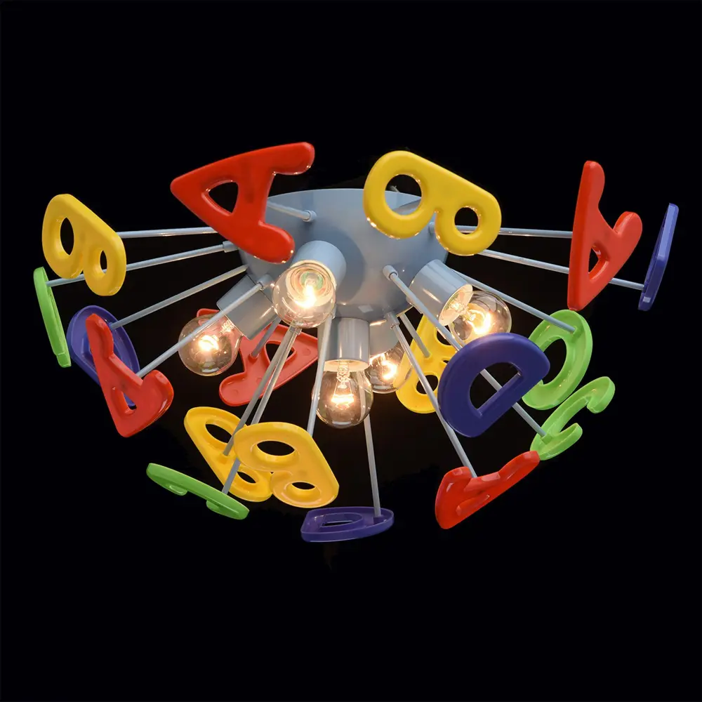 Люстра потолочная Алфавит 5xE14x40 Вт, металл/пластик, цвет мультиколор MW-Light STLM-2048384 - Вид №2