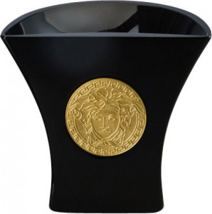 10586868 Rosenthal Versace Ваза Rosenthal Versace Медуза в гневе 18см, фарфор, черная Стекло