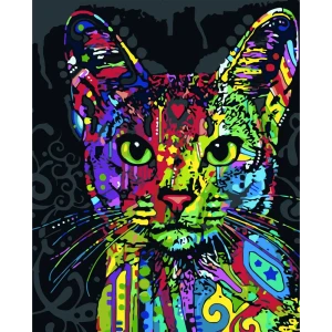 Картина по номерам Креативный усатый 40х50 см