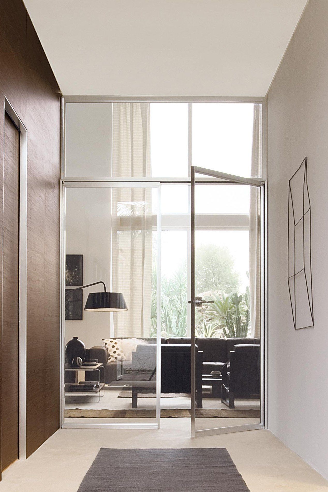 Стеклянная распашная дверь без поддельной рамы ALBED ARCH-00034251 - Вид №3