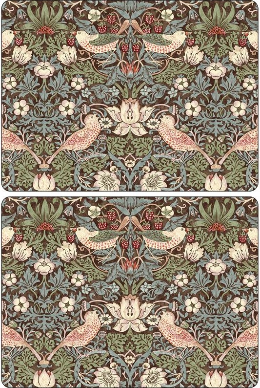 10637067 Pimpernel Набор подставок под горячее Pimpernel "Дрозды, коричневый фон" 40х29см, 4шт Пробка 