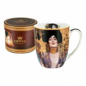 Кружка фарфоровая 0,4 л коричневая "Юдифь Г.Климт" CARMANI Г.КЛИМТ 00-3946501 Коричневый
