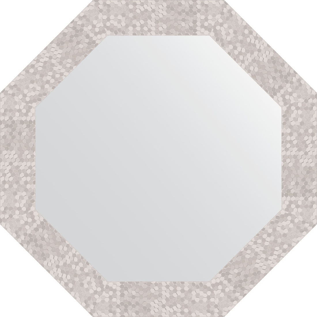 BY 3746 Зеркало в багетной раме - соты алюминий 70 mm EVOFORM Octagon