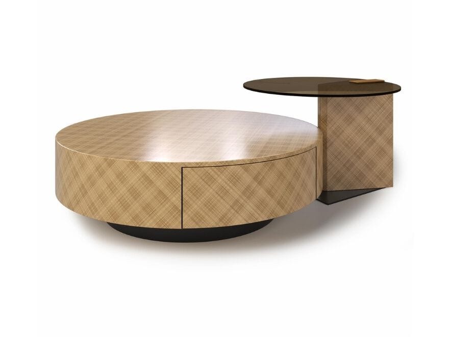 Журнальный столик из стали и стекла для гостиной GIULIA GRILLO BRONZO ARCH-00084021