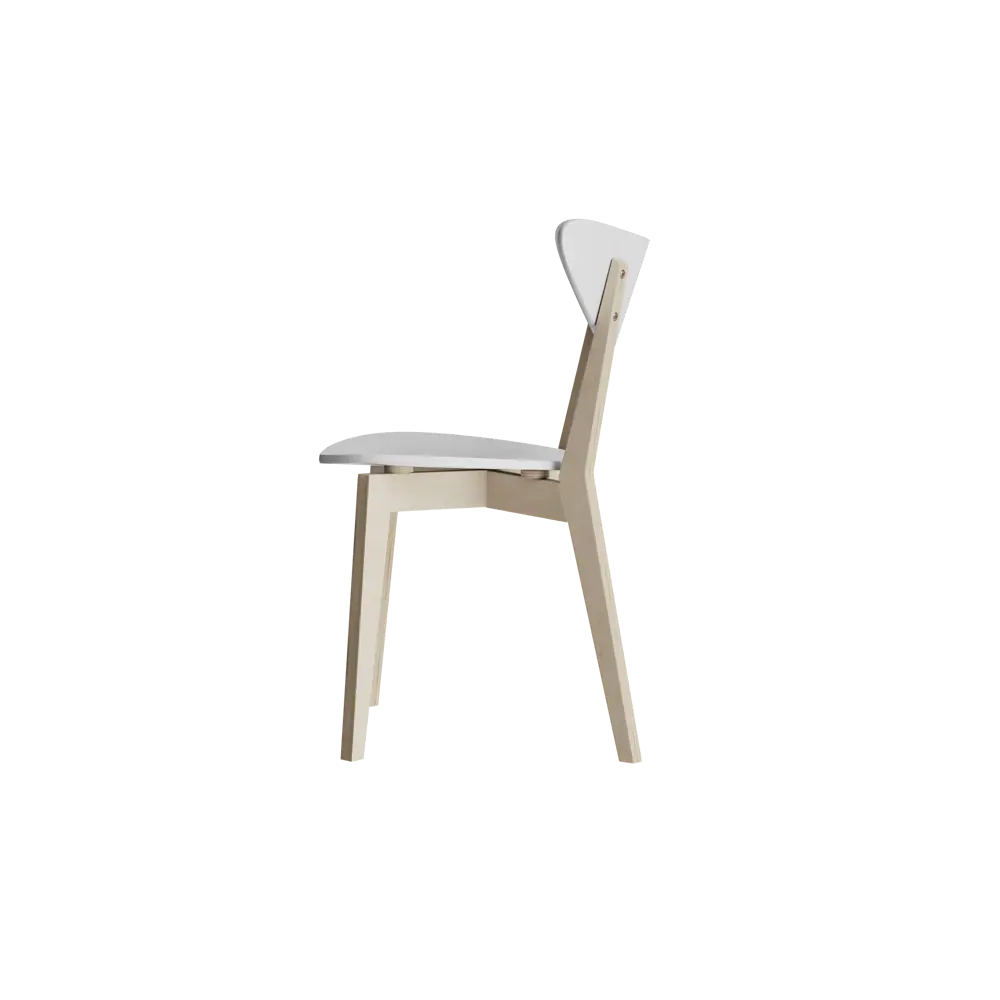 Стул Эра 49x78x50.8 см ножки дерево/бежевый сиденье дерево цвет белый Santreyd Белый лак STLM-2158584 - Вид №4