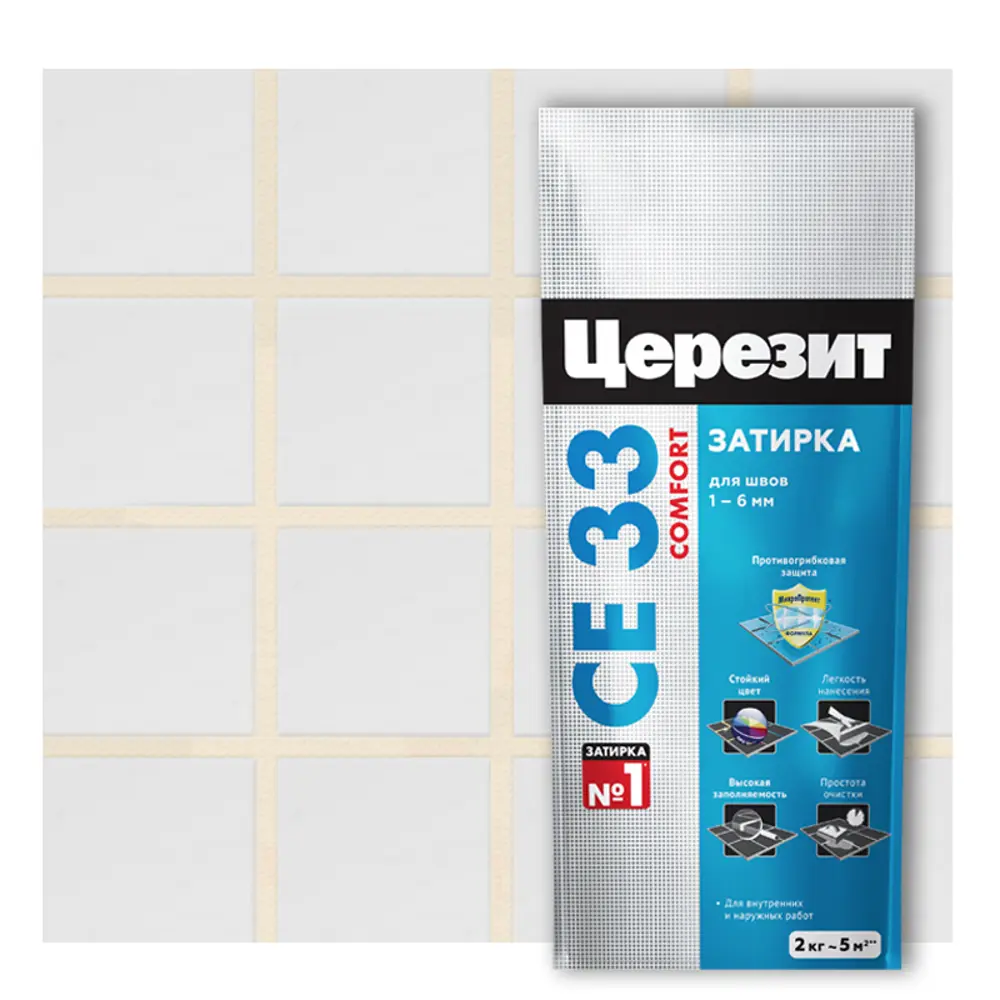 Церезит CE 33 Comfort: затирка для плитки в натуральном цвете 82040427 STLM-1512429