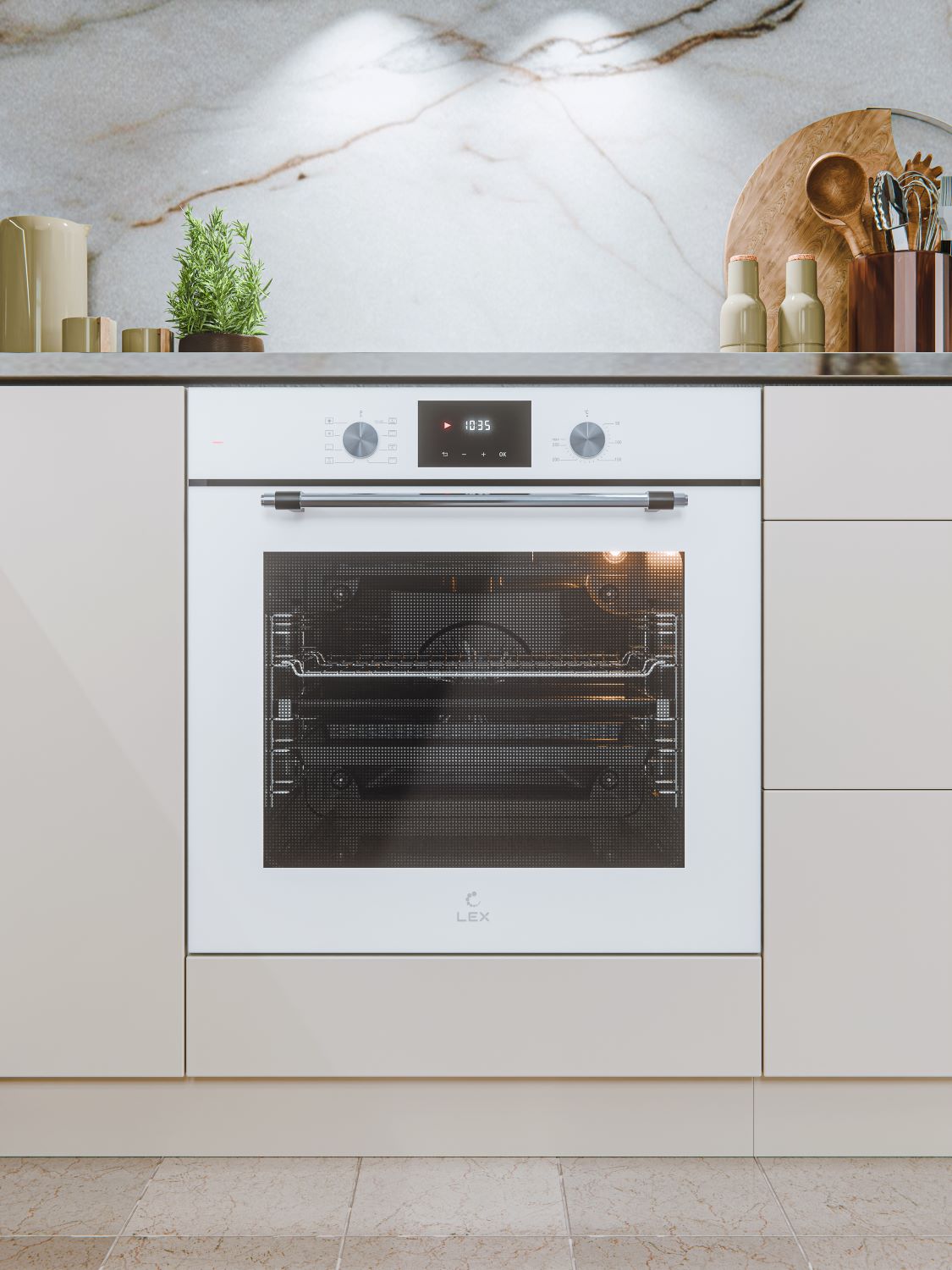 9242208 Электрический духовой шкаф LEX EDP 680 WH MAX белый STDN-0125879 - Вид №4