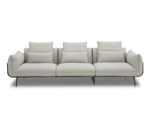 3-местный кожаный диван