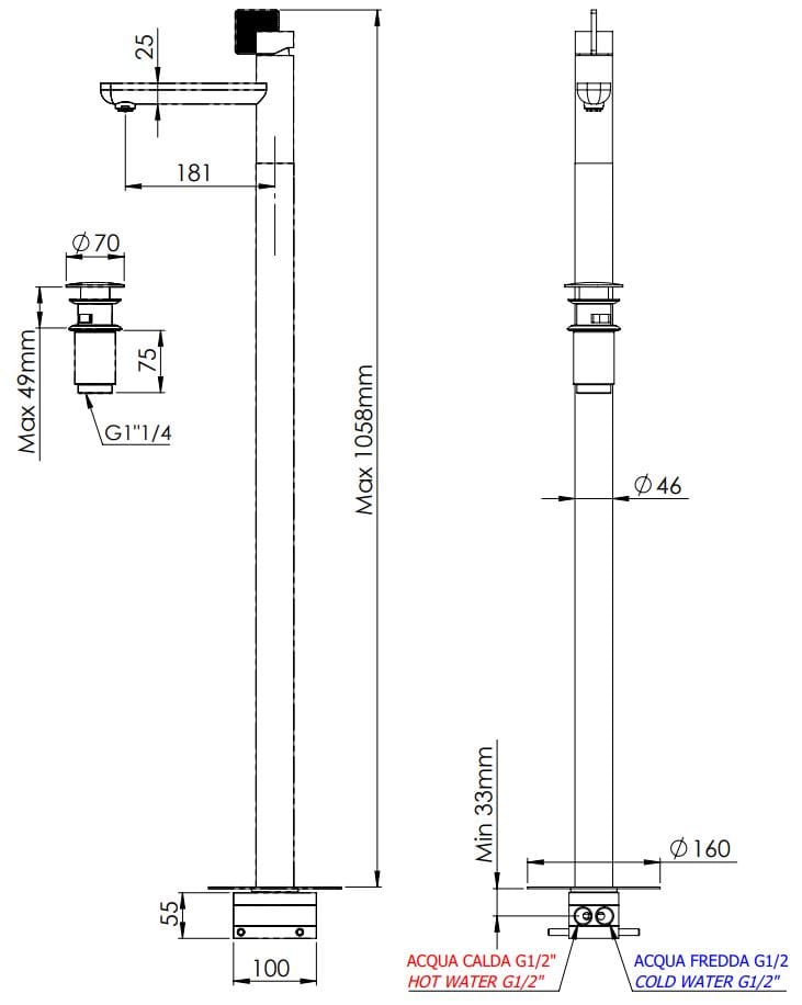 Однорычажный смеситель для раковины Daniel Rubinetterie Stellar ARCH-00089246 - Вид №1