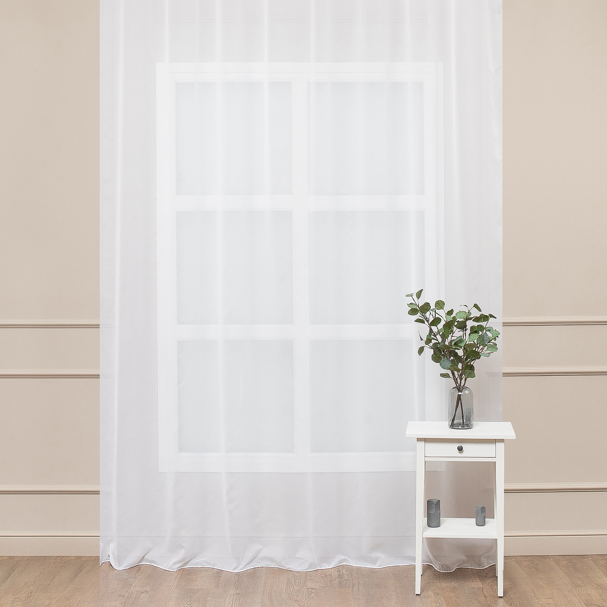 Тюль креп белый TEX REPUBLIC для гостиной в стиле нео-классика 85486192 STLM-0063098 - Вид №4