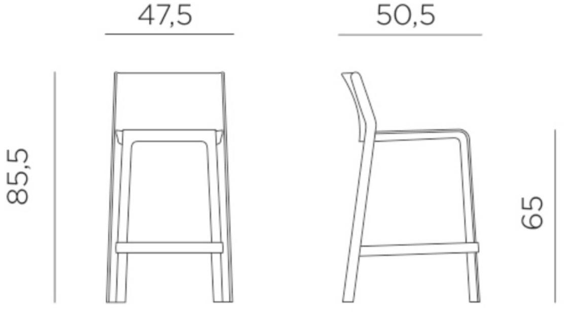Nardi Табурет из стекловолокна и полипропилена Trill sun-id-1472924 - Вид №1